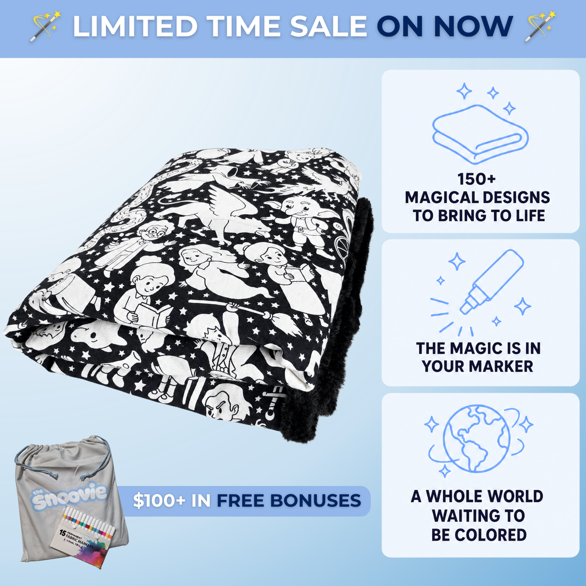 Magical World Coloring Blanket