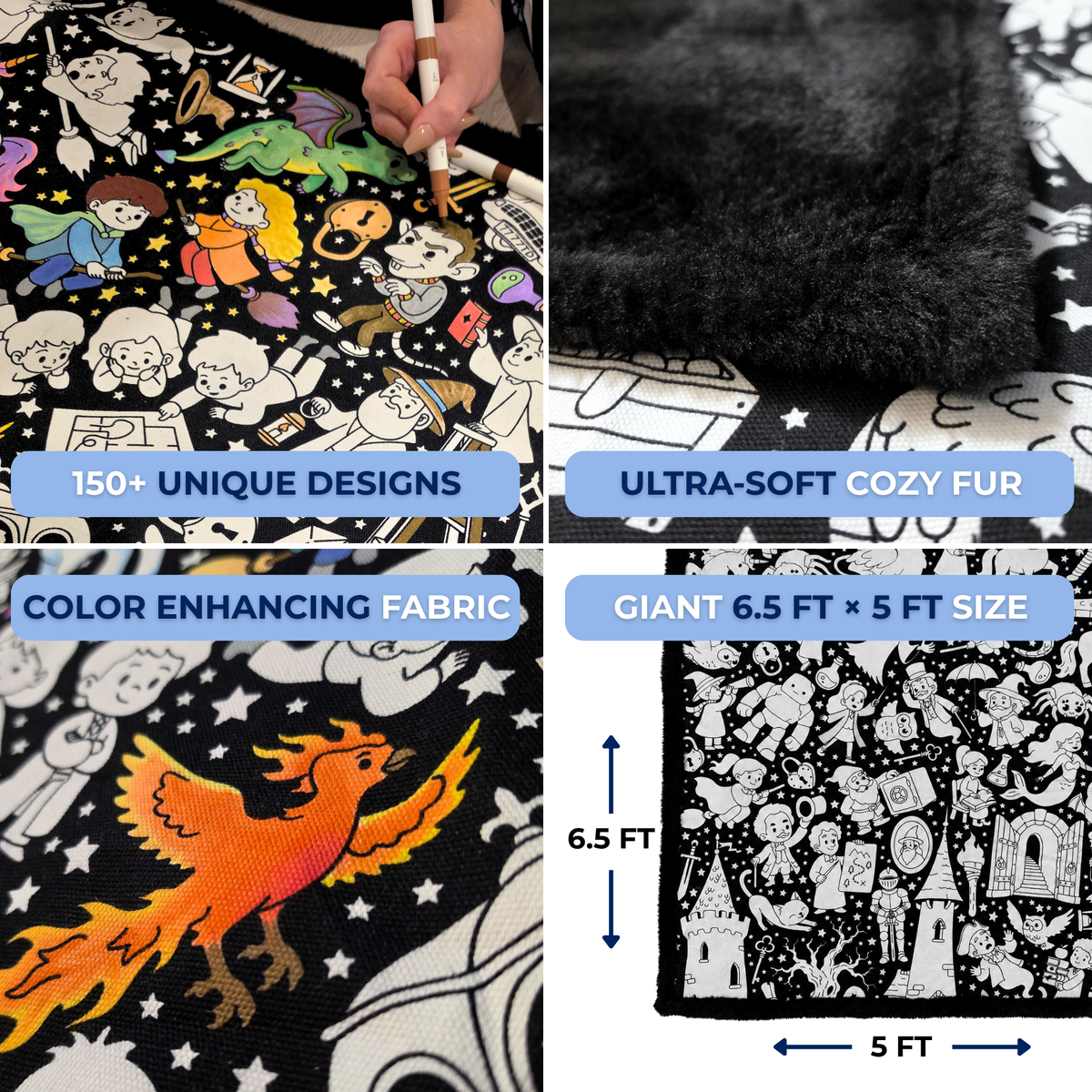 The Snoovie Magical World Coloring Blanket