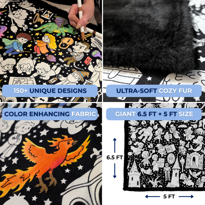 The Snoovie Magical World Coloring Blanket