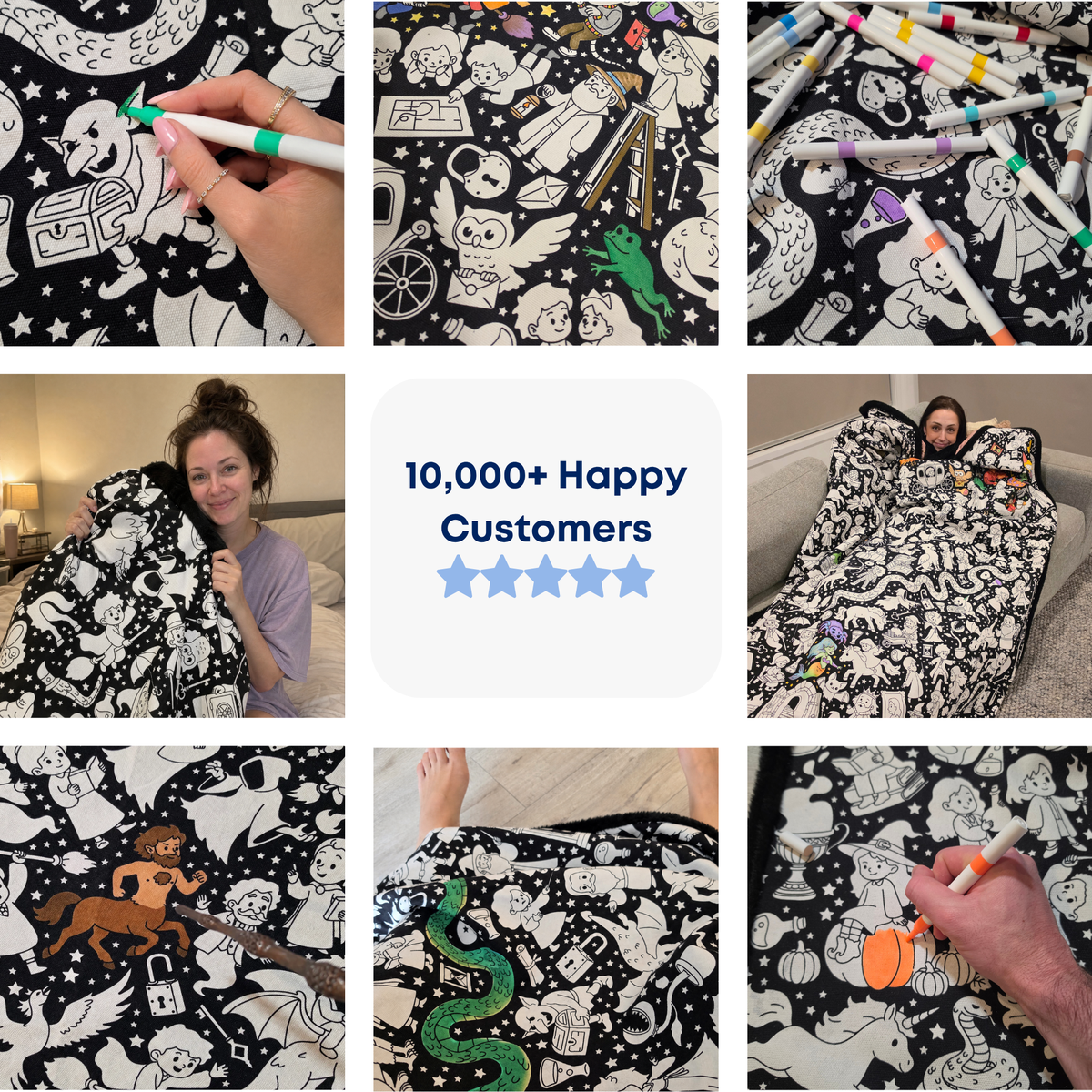The Snoovie Magical World Coloring Blanket