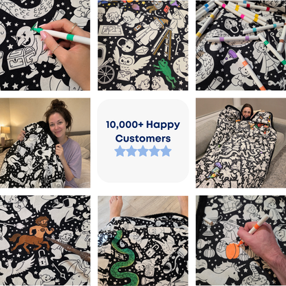 The Snoovie Magical World Coloring Blanket